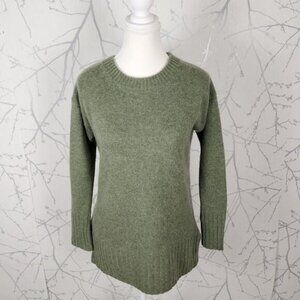 Rachel Zoe Green 100% Cashmere Crewneck Sweater